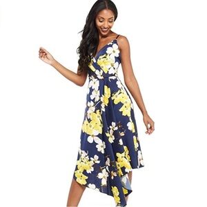 Maggie London Floral Printed Charmeuse
Slip Dress